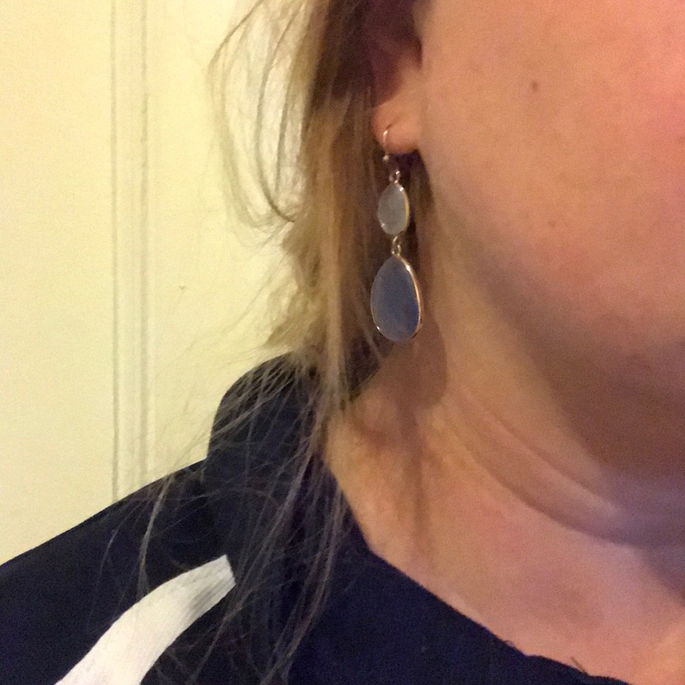 Anthropologie blue and light blue earrings new - Picture 3 of 7